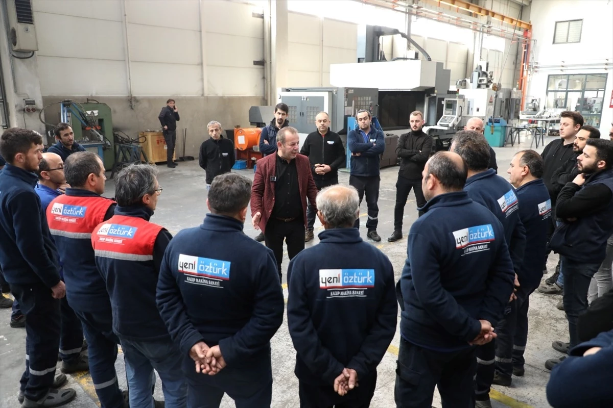 Bolu Belediye Başkanı Tanju Özcan, OSB\'deki fabrika ve işletmeleri ziyaret etti