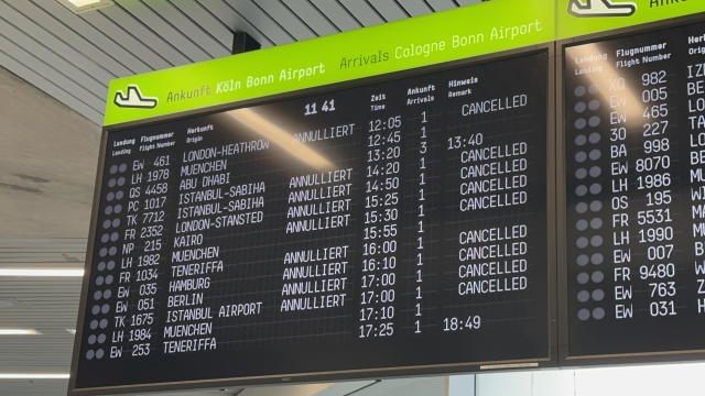 Almanya'da güvenlik personelleri greve gitti, havalimanlarında uçuşlar iptal edildi
