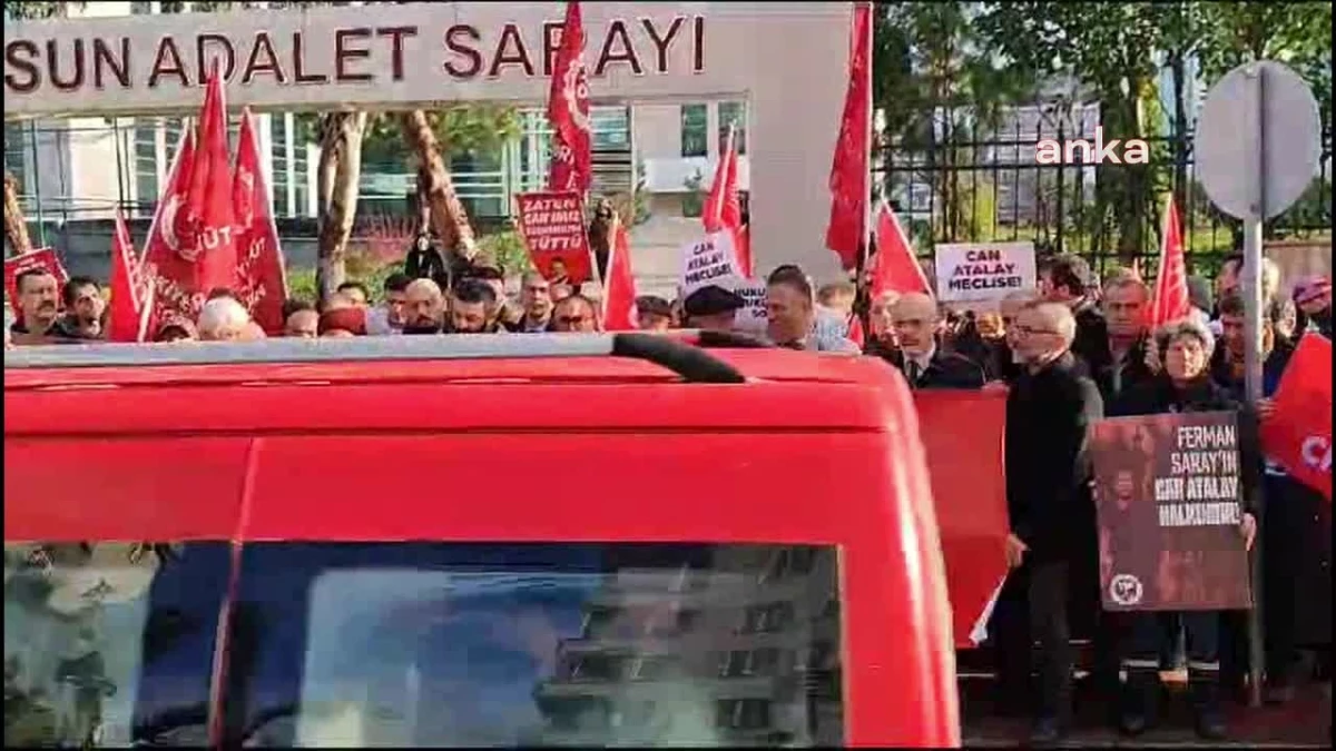 TİP Hatay Milletvekili Can Atalay\'ın düşürülmesi Samsun\'da protesto edildi
