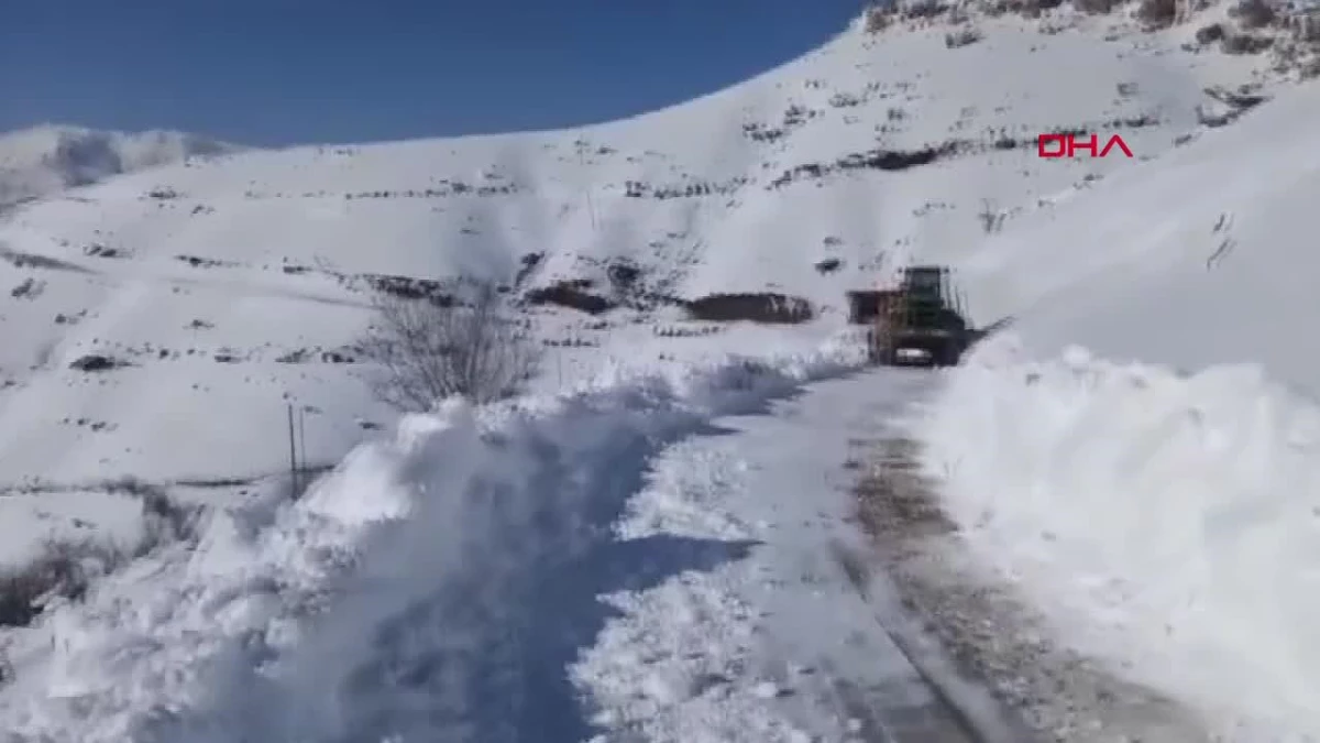 Batman\'ın Sason ilçesinde 8 köy ve 24 mezra yolu kar yağışı nedeniyle ulaşıma kapandı
