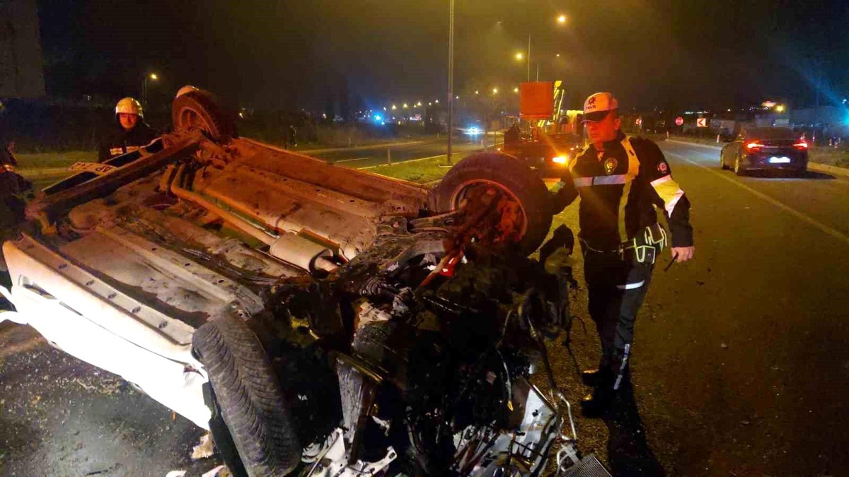 Tekirdağ\'da Otomobil Savruldu, Sürücü Yaralandı
