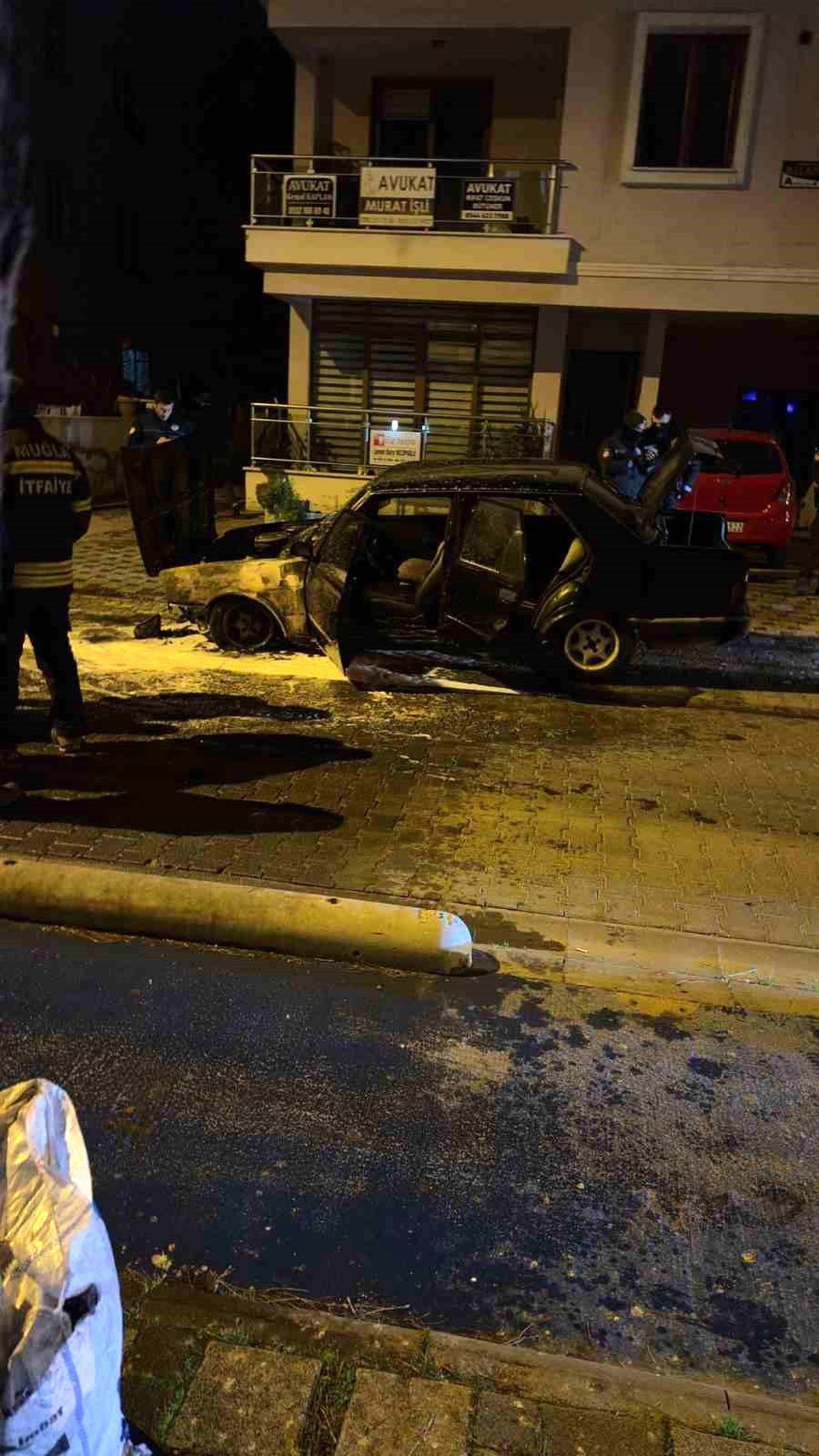 Muğla Milas\'ta çıkan yangında otomobil küle döndü