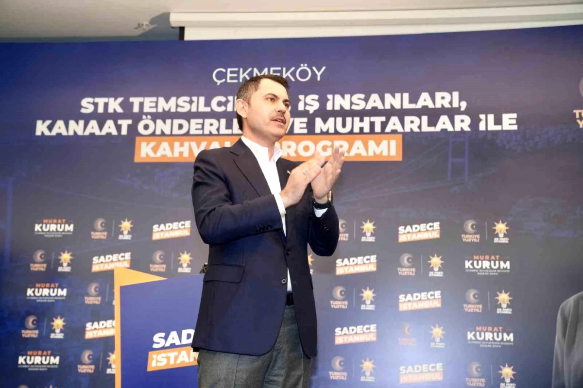 İstanbul Büyükşehir Belediye Başkan Adayı Murat Kurum, Çekmeköy\'de STK temsilcileri ve iş adamlarıyla bir araya geldi