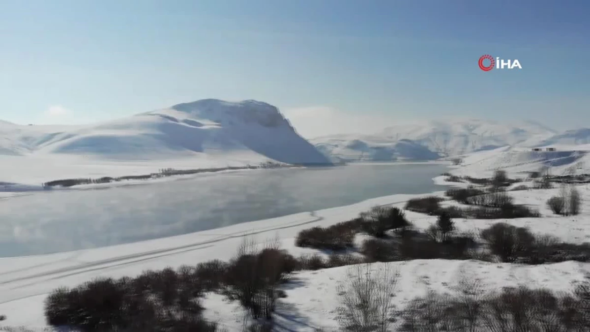 Erzincan\'da soğuk havanın etkisiyle barajlar dondu