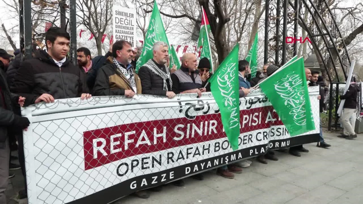 GAZZE Dayanışma Platformu İsrail\'in Filistin\'e saldırılarını protesto etmek için yürüyüş düzenledi