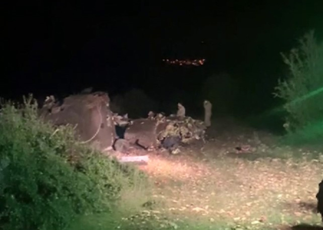Hatay'dan havalandıktan sonra kaza kırıma uğrayan polis helikopterinin görüntüleri ortaya çıktı