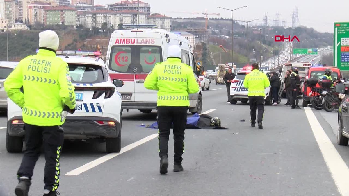 KAĞITHANE TEM Otoyolunda motosikletli kurye hayatını kaybetti