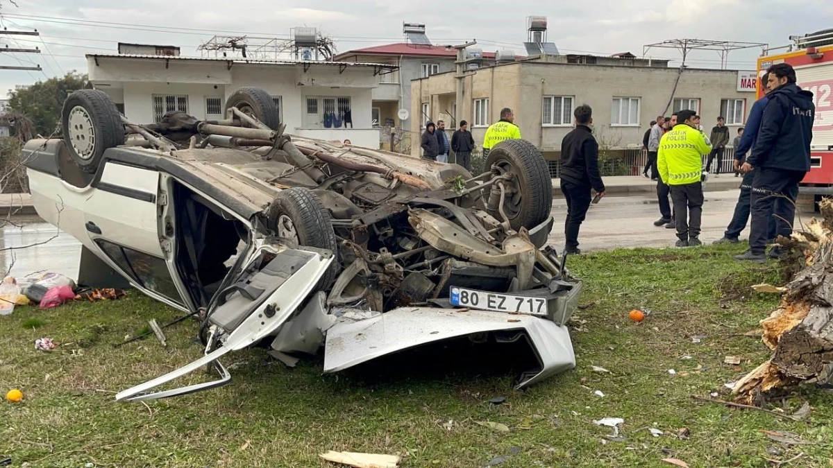 Osmaniye\'de Tofaş Otomobil Takla Attı: 1\'i Ağır 3 Kişi Yaralandı