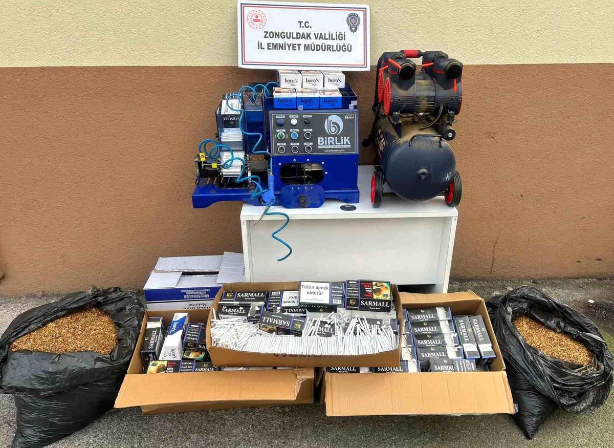 Zonguldak\'ta Kaçakçılık Operasyonu: 17 Bin Adet Bandrolsüz Makaron ve 11 Kilogram Tütün Ele Geçirildi