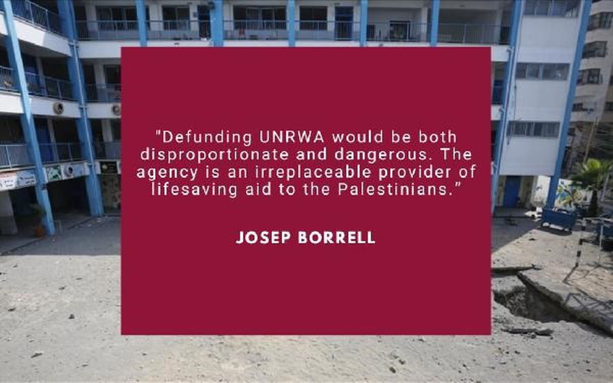 AB Yüksek Temsilcisi Josep Borrell, UNRWA\'nın fonlarının kesilmesini eleştirdi