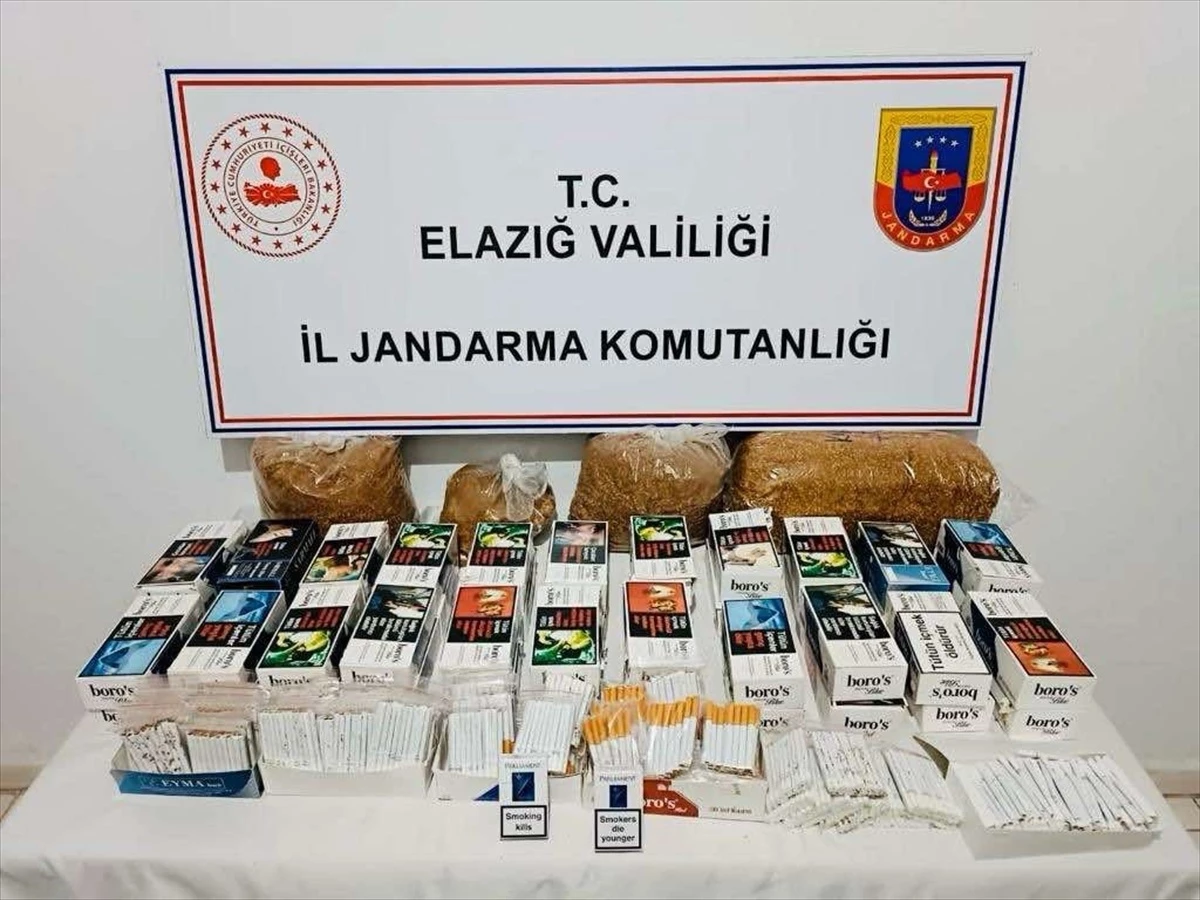 Elazığ\'da Kaçak Tütün ve Makaron Operasyonu: 10 Kilogram Tütün ve 10,5 Kilogram Makaron Ele Geçirildi