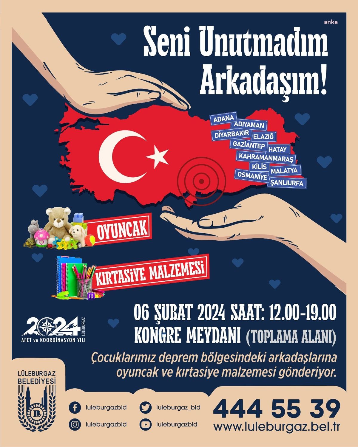 Lüleburgaz Belediyesi, Kahramanmaraş depremi kurbanları için anma programı düzenliyor