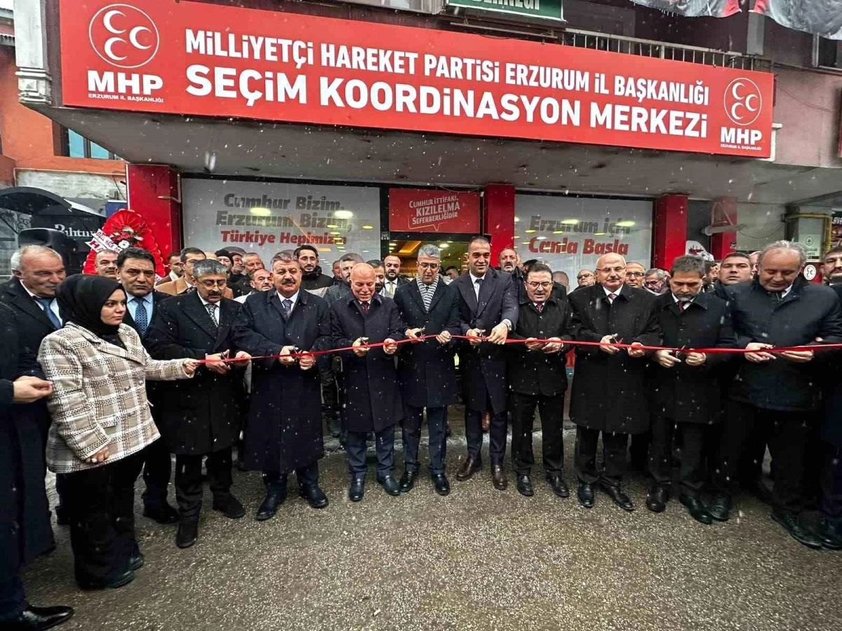 MHP Erzurum Seçim Koordinasyon Merkezi Açıldı