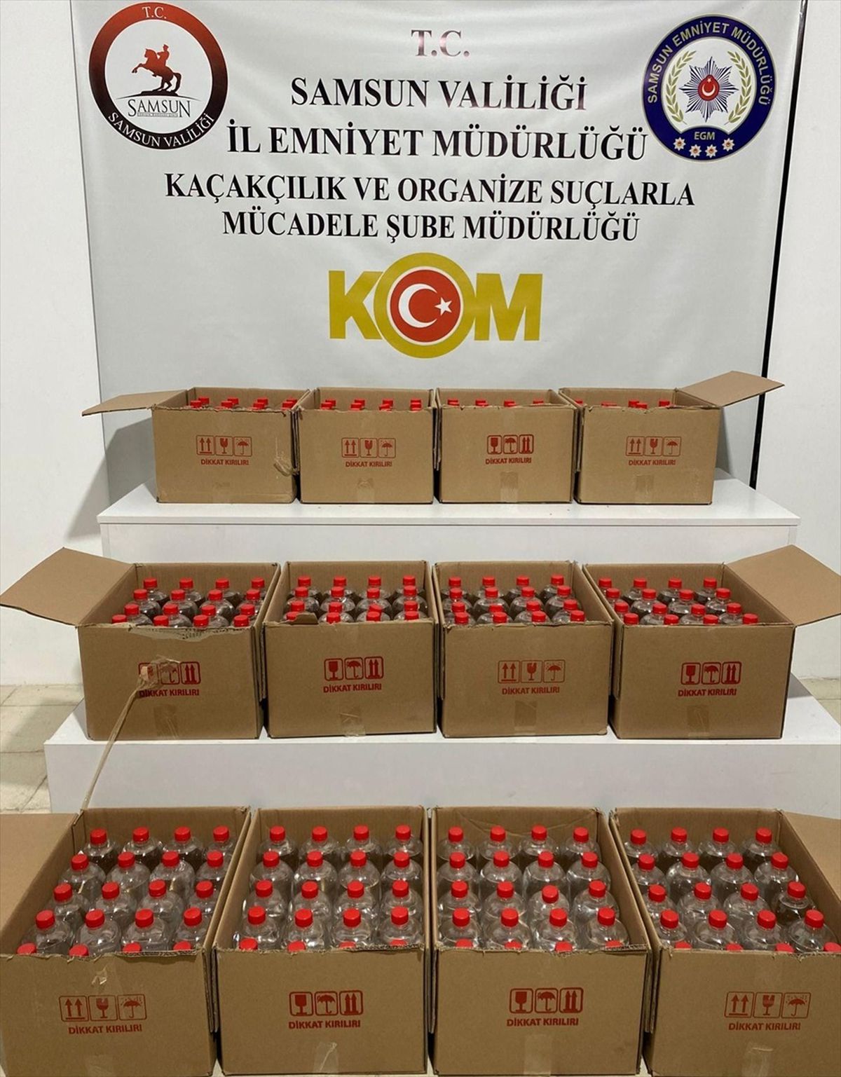 Samsun\'da 240 litre etil alkol ele geçirildi, 1 şüpheli yakalandı