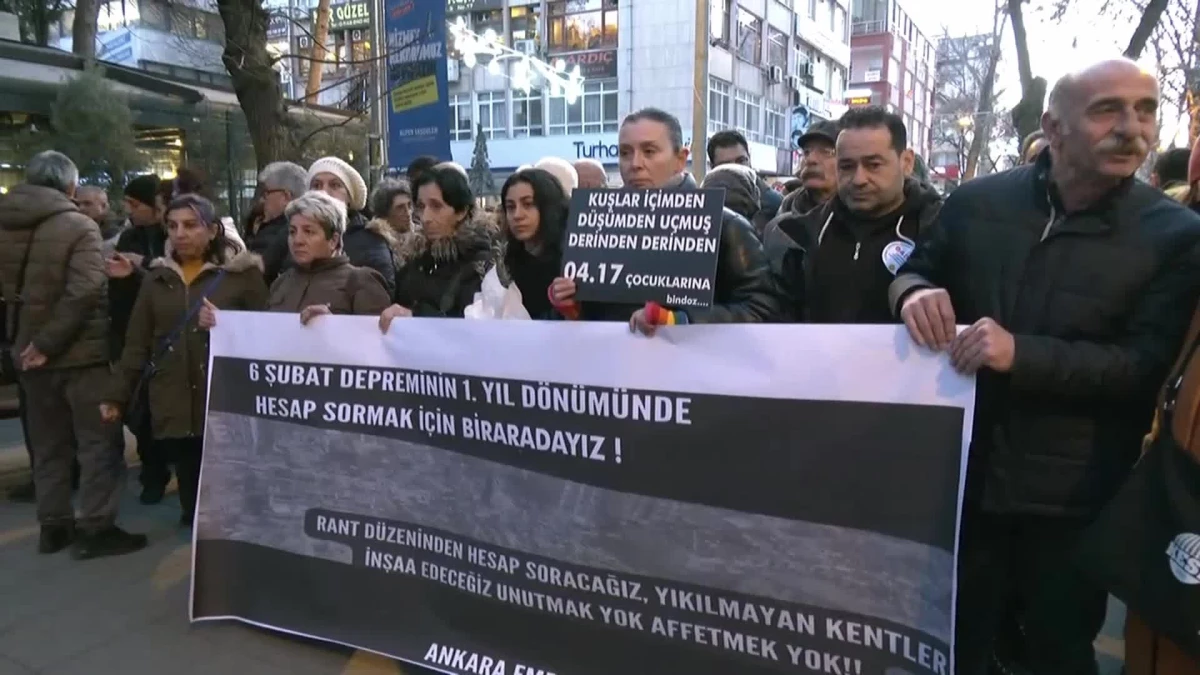 6 Şubat Depremlerinde Yaşamını Yitirenler Ankara\'da Anıldı