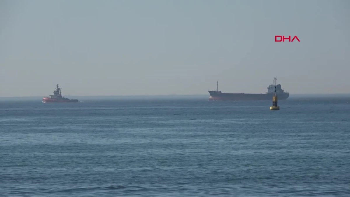 Çanakkale Boğazı\'nda Dümen Arızası Yapan Gemi Karanlık Liman Demir Sahası\'na Götürüldü