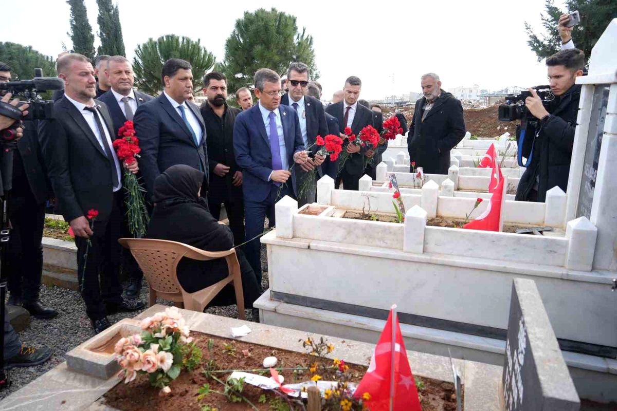 CHP Genel Başkanı Özgür Özel, deprem şehitliğinde tepkiyle karşılaştı