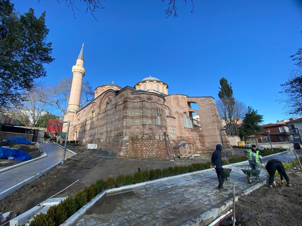 İstanbul\'daki Kariye Camii\'nin restorasyon çalışmaları tamamlanmak üzere