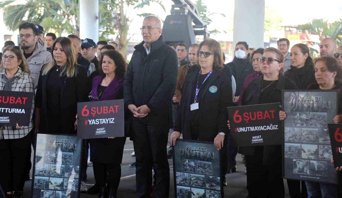 Mezitli Belediyesi, depremde hayatını kaybedenleri anma programı düzenledi