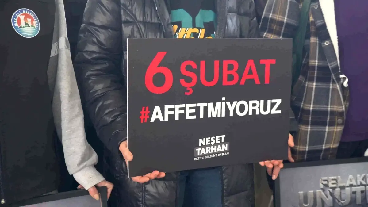 Mezitli Belediyesi, 6 Şubat depremlerinde hayatını kaybedenleri anma programı düzenledi