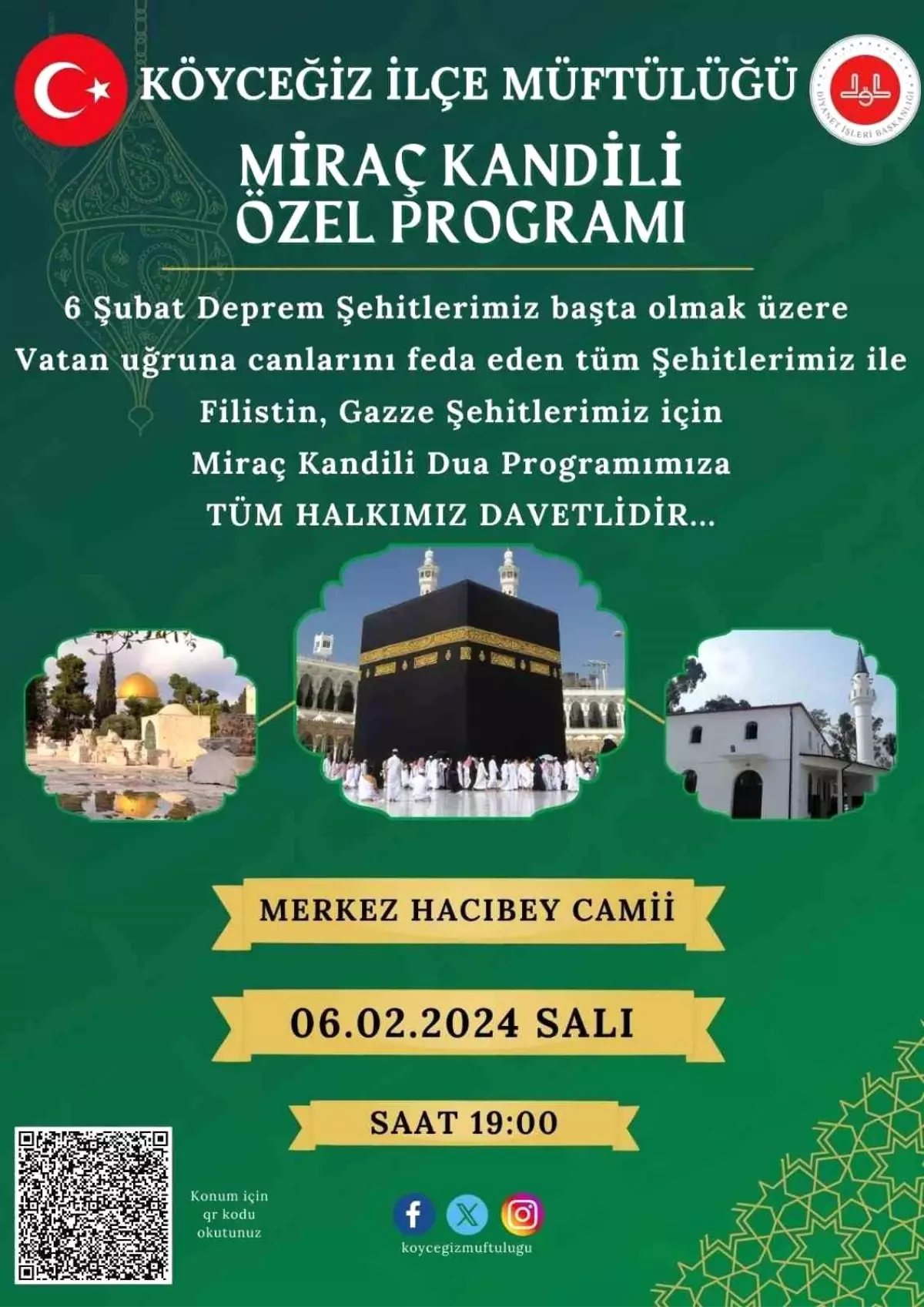 Muğla'da Miraç Kandili için özel programlar düzenlenecek