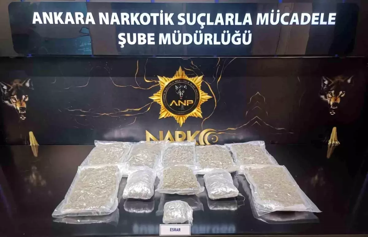 Ankara\'da Narkogüç Operasyonunda 5 Kilo 320 Gram Esrar Ele Geçirildi