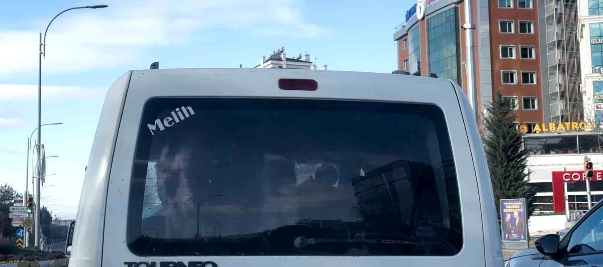 Elazığ\'da Hafif Ticari Aracın Arka Koltuğunda Taşınan Buzağı Kameralara Yansıdı