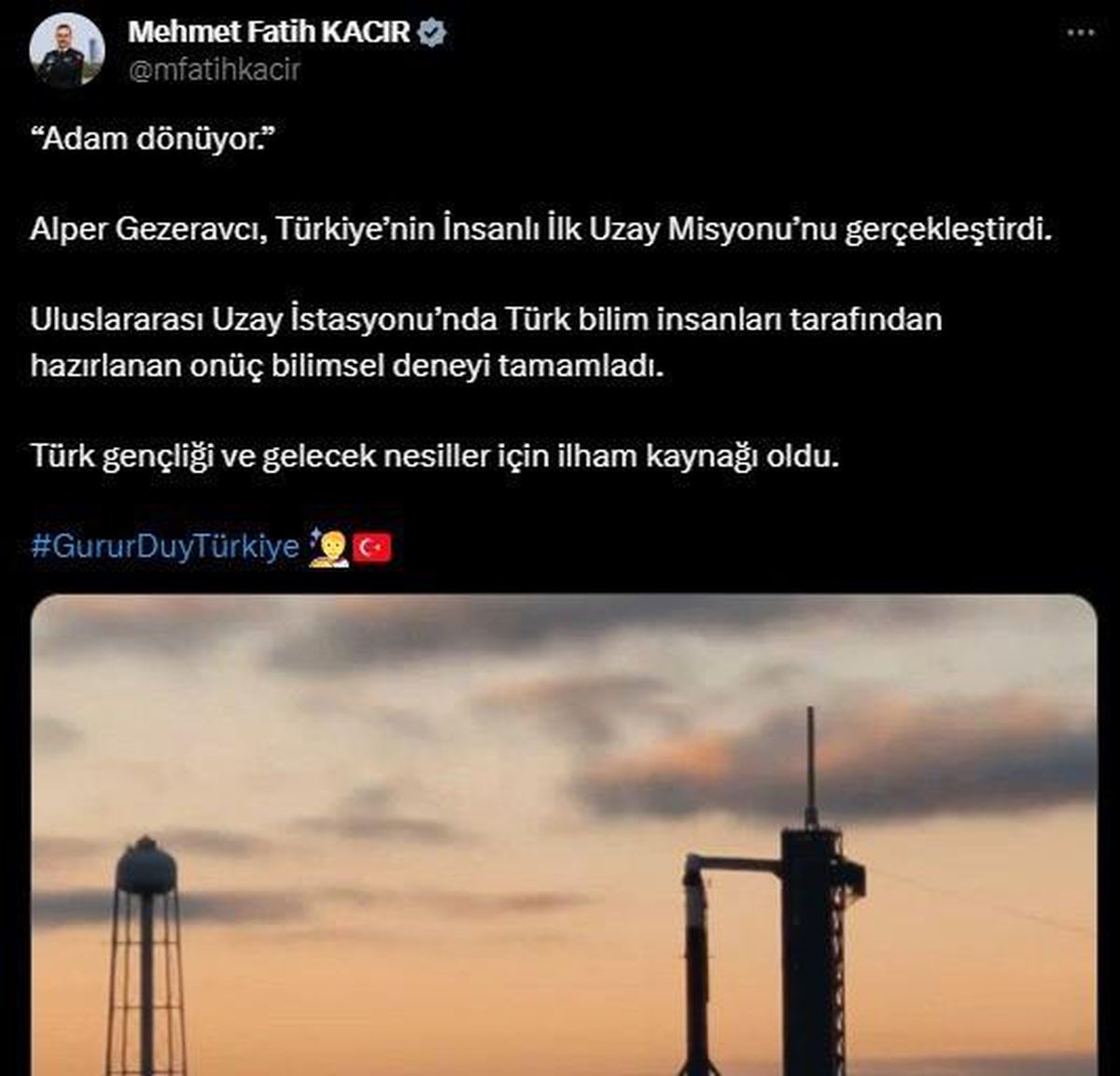 Türk Astronot Alper Gezeravcı Dünya\'ya Geri Dönüyor
