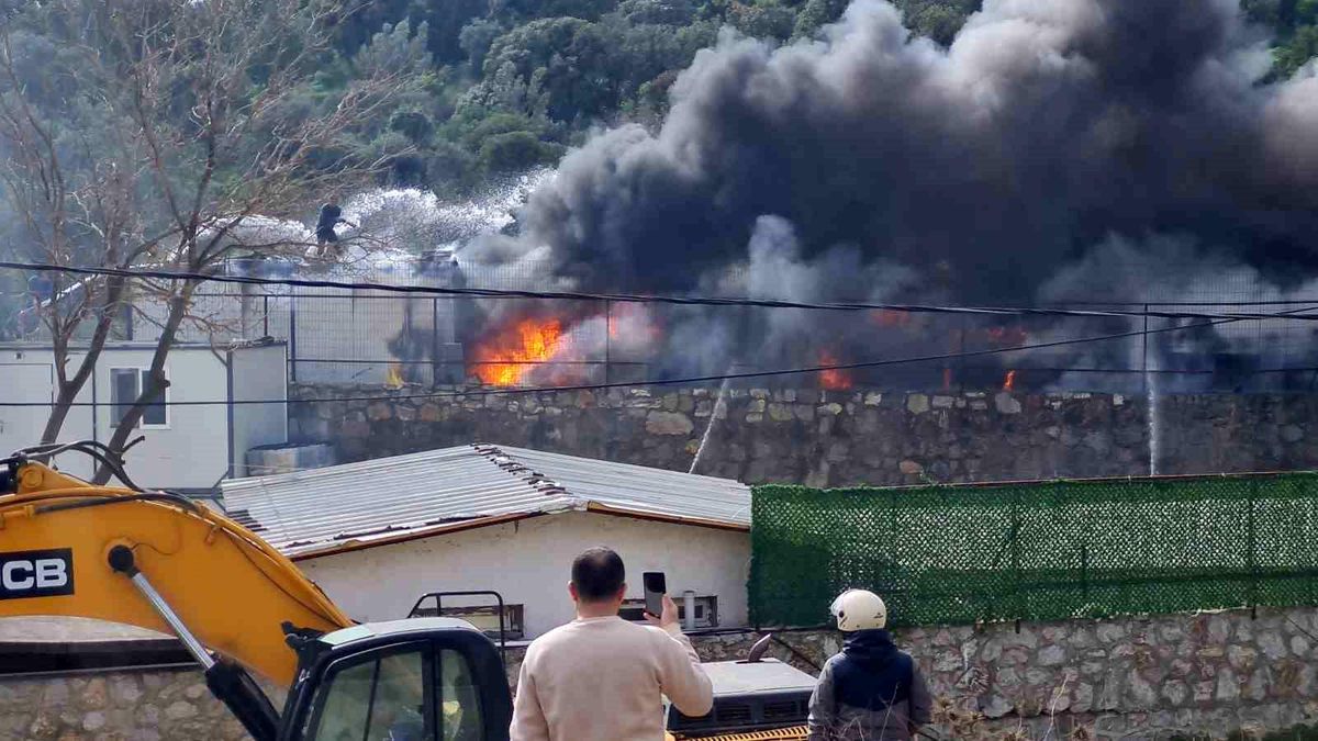 Bodrum\'da İzolasyon Firmasında Çıkan Yangın Kontrol Altına Alındı