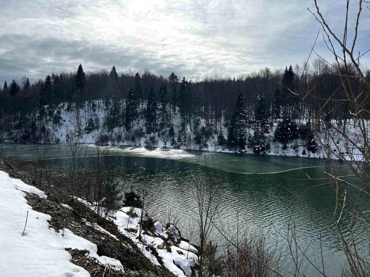 Eskişehirli doğa yürüyüşçüleri Bursa\'ya giderek karlı ormanda 17 kilometrelik yürüyüş yaptı