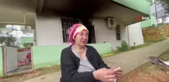 Klimadan çıkan yangın bir aileyi evsiz bıraktı, anne gözyaşlarına boğuldu