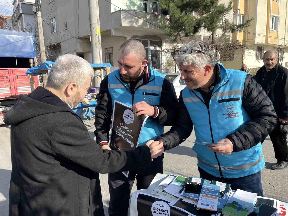 Tekirdağ\'da Sigarayı Bırakma Günü için broşür dağıtıldı