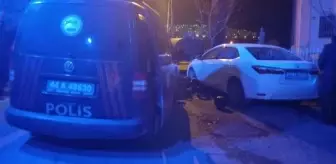 Malatya'da silahlı kavga ihbarına kaçan şüpheliler polis aracına çarptı