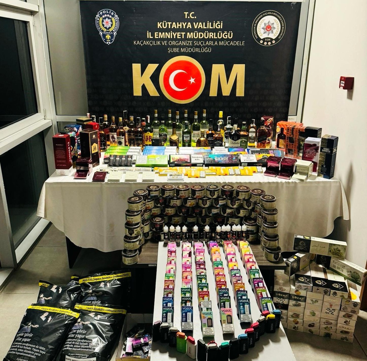 Kütahya\'da yapılan operasyonda kaçakçılık suçundan 1 kişi gözaltına alındı