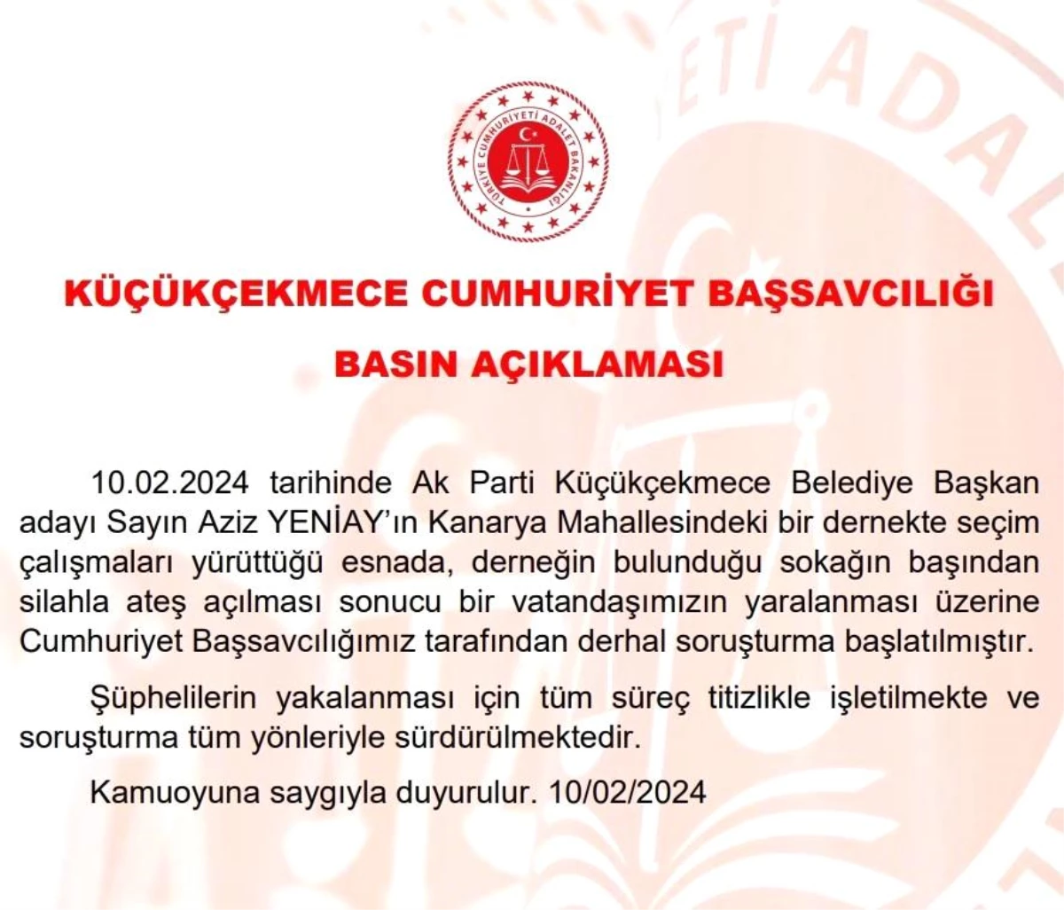 AK Parti Küçükçekmece Belediye Başkan Adayı Aziz Yeniay\'a Silahlı Saldırı