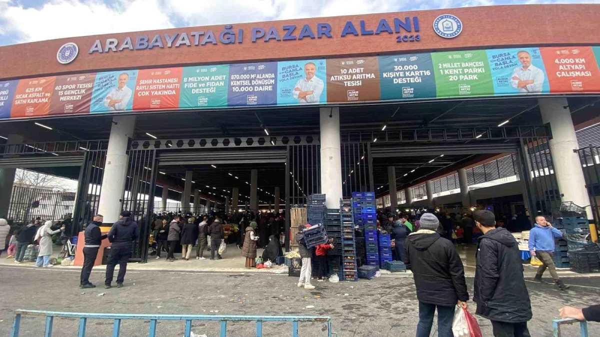 Bursa Büyükşehir Belediyesi Yıldırım\'ın Arabayatağı Mahallesi\'nde modern kapalı pazaryerini hizmete açtı