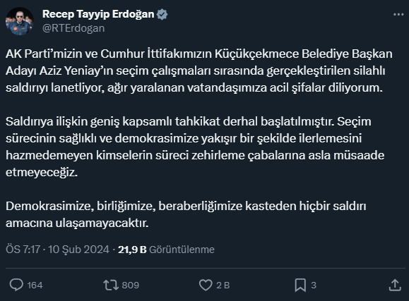 Erdoğan'dan AK Parti programına saldırıyla ilgili ilk açıklama: Seçim sürecini zehirleme çabalarına asla müsaade etmeyeceğiz