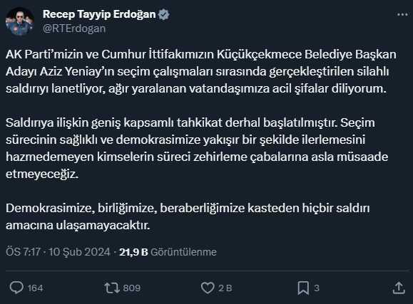 Erdoğan'dan AK Parti programına saldırıyla ilgili ilk açıklama: Seçim sürecini zehirleme çabalarına asla müsaade etmeyeceğiz