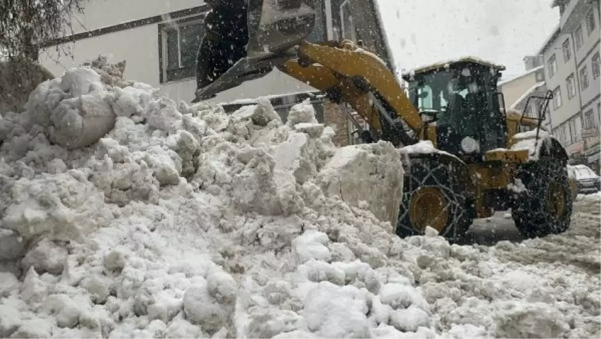 Şavşat\'ta 3 gündür aralıksız yağan kar, rekor seviyeye ulaştı