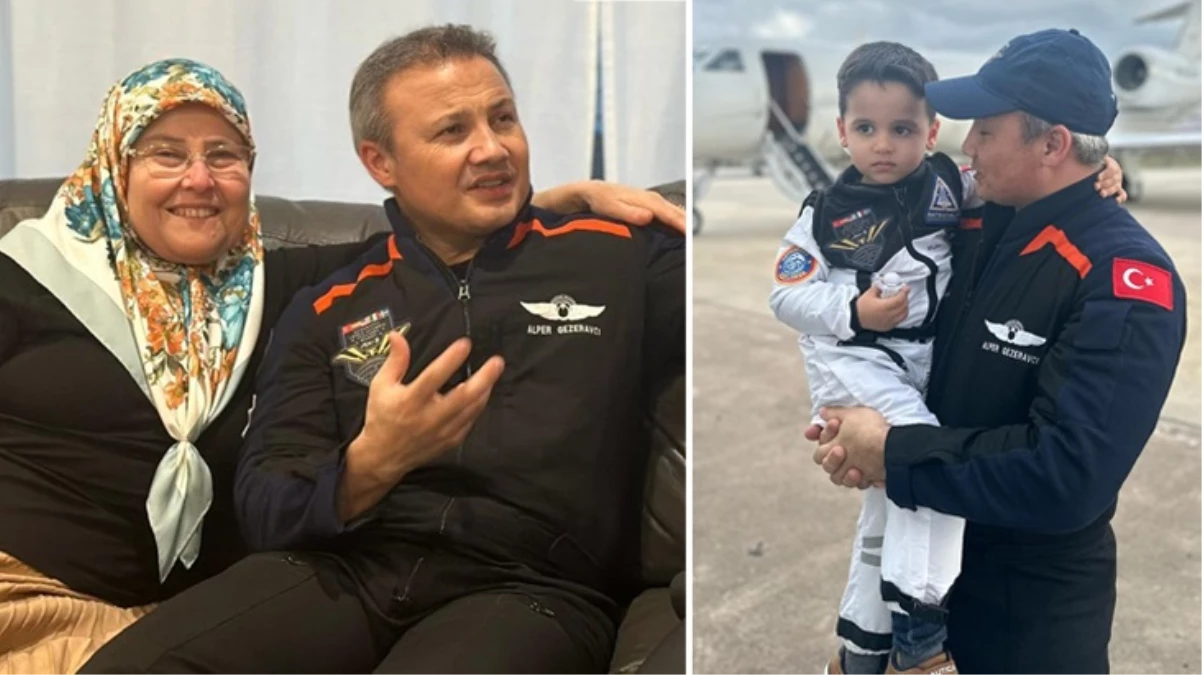 Türkiye\'nin ilk astronotu Alper Gezeravcı ailesiyle buluştu