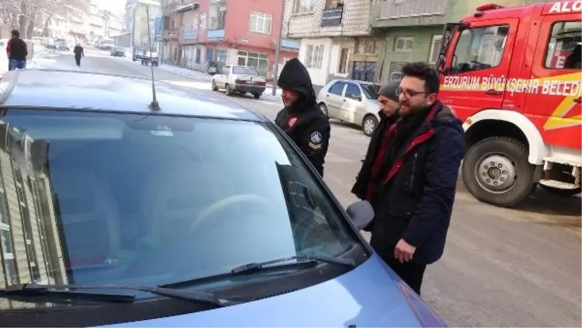 Erzurum'da Arıza Nedeniyle Mahsur Kalan Çocuk İtfaiye Tarafından Kurtarıldı