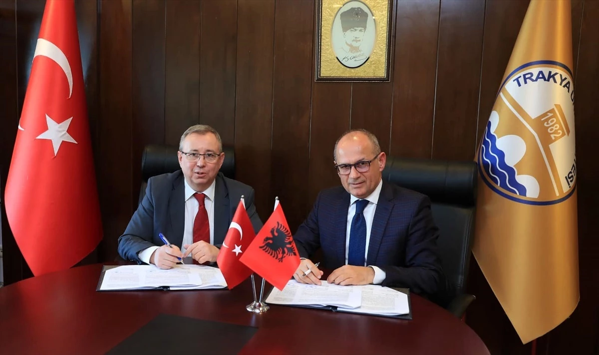 Trakya Üniversitesi ile Tiran Üniversitesi arasında iş birliği anlaşması imzalandı