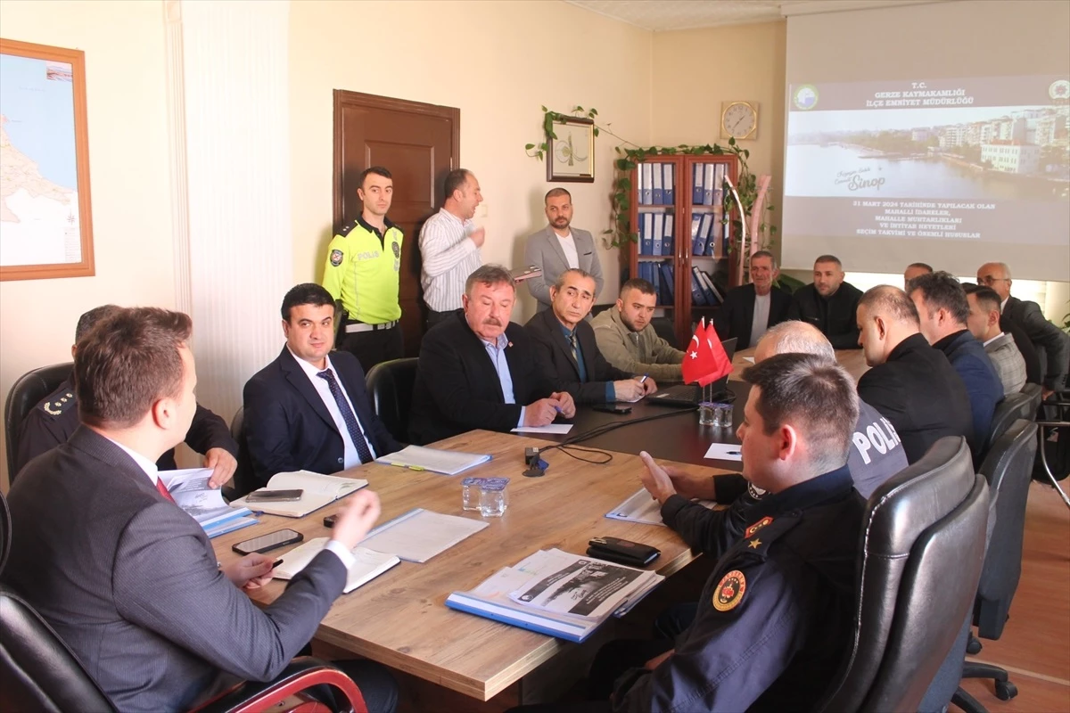 Sinop Gerze\'de yerel seçim öncesi güvenlik toplantısı düzenlendi
