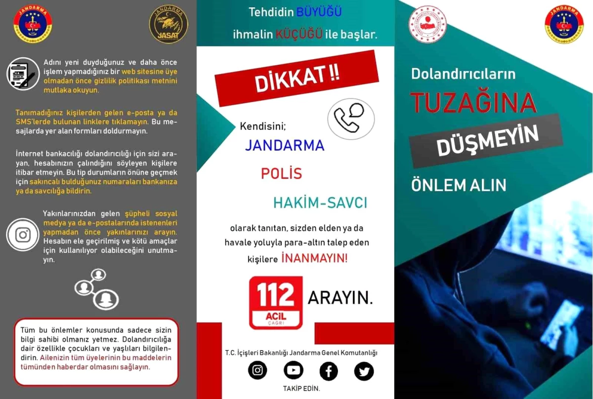 Kırşehir\'de Jandarma Ekipleri Vatandaşları Dolandırıcılığa Karşı Uyarıyor