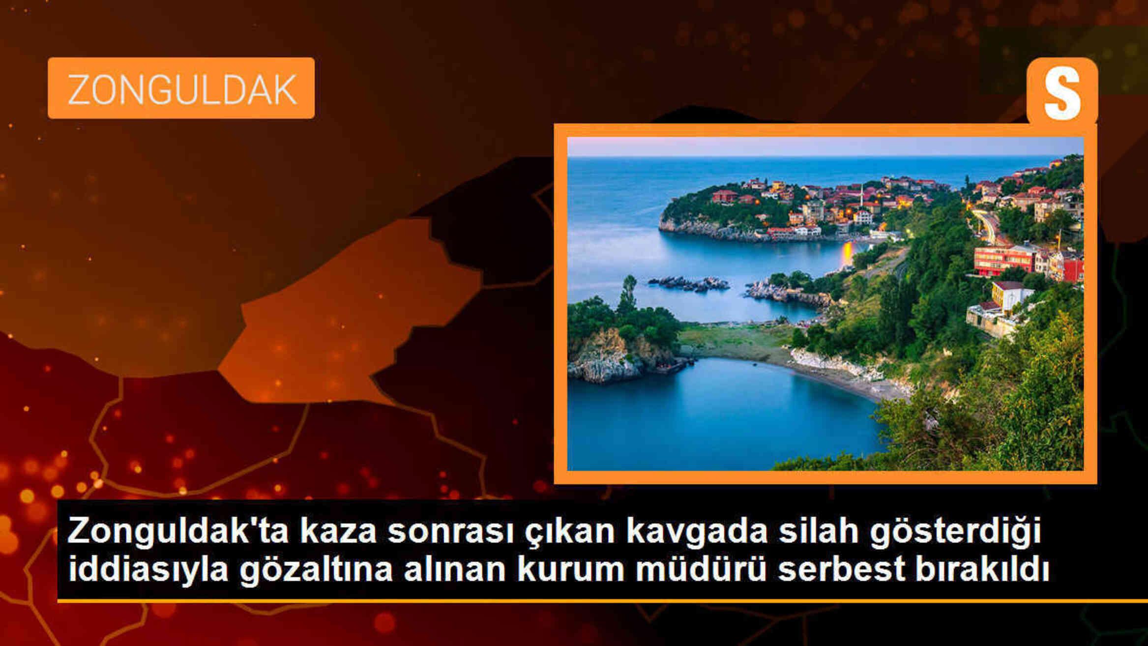 Zonguldak\'ta kaza sonrası çıkan kavgada silah gösterdiği iddiasıyla gözaltına alınan kurum müdürü serbest bırakıldı