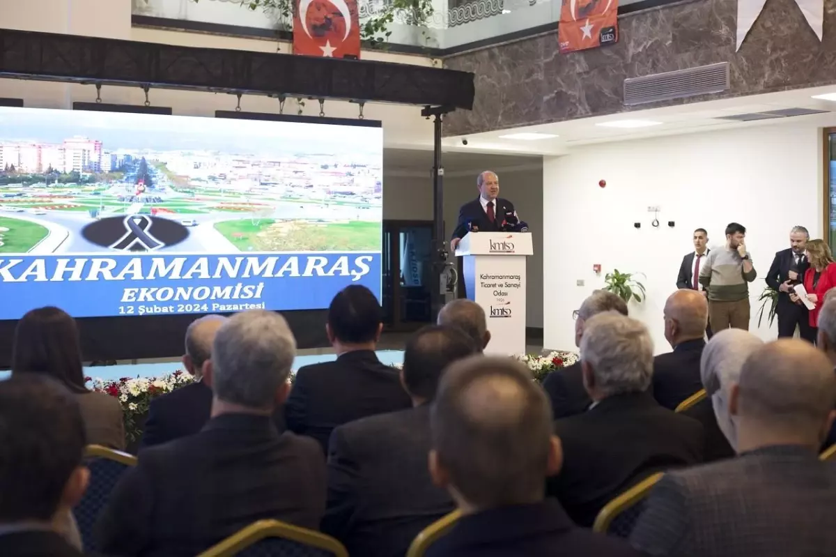 KKTC Cumhurbaşkanı Ersin Tatar, Kahramanmaraş\'ta iş dünyası temsilcileriyle bir araya geldi