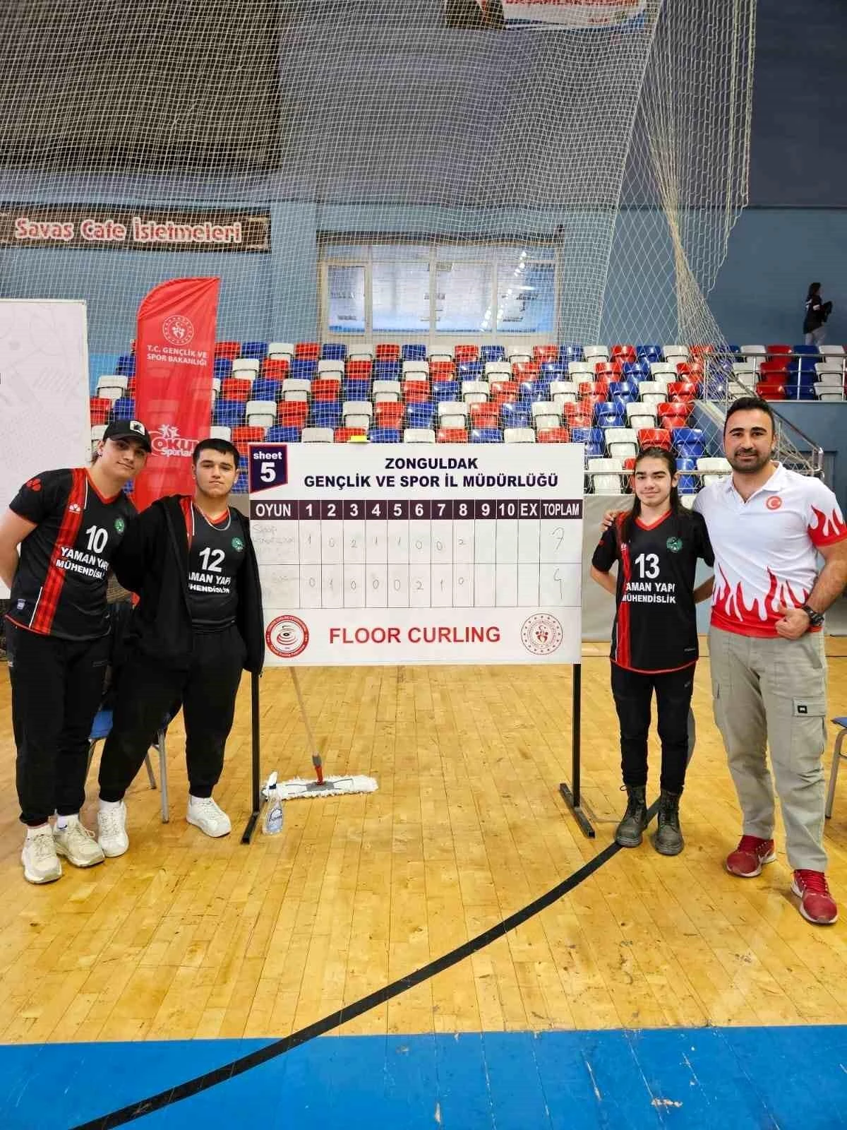 Sinop\'un Türkeli Mimar Sinan MTAL Öğrencileri Floor Curling Branşında Karadeniz Bölge Birincisi Oldu