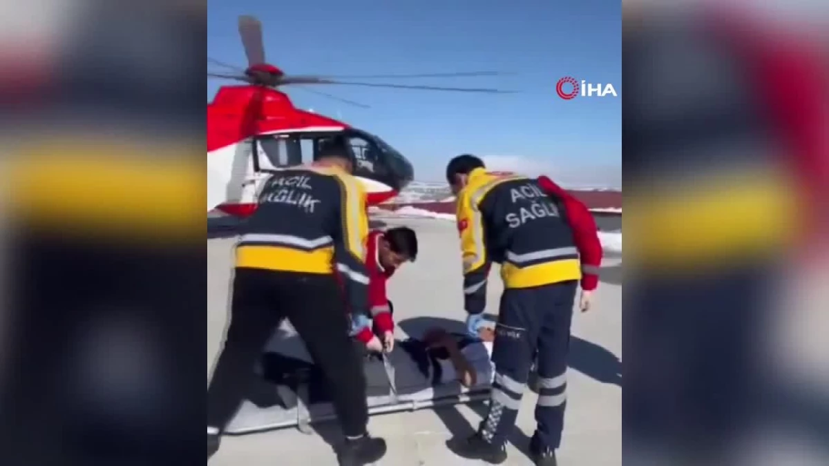 Van\'da göğüs ağrısı olan hasta için helikopter havalandı