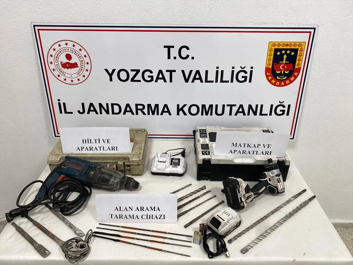 Yozgat\'ta kaçak kazı yapan 4 şüpheli suçüstü yakalandı