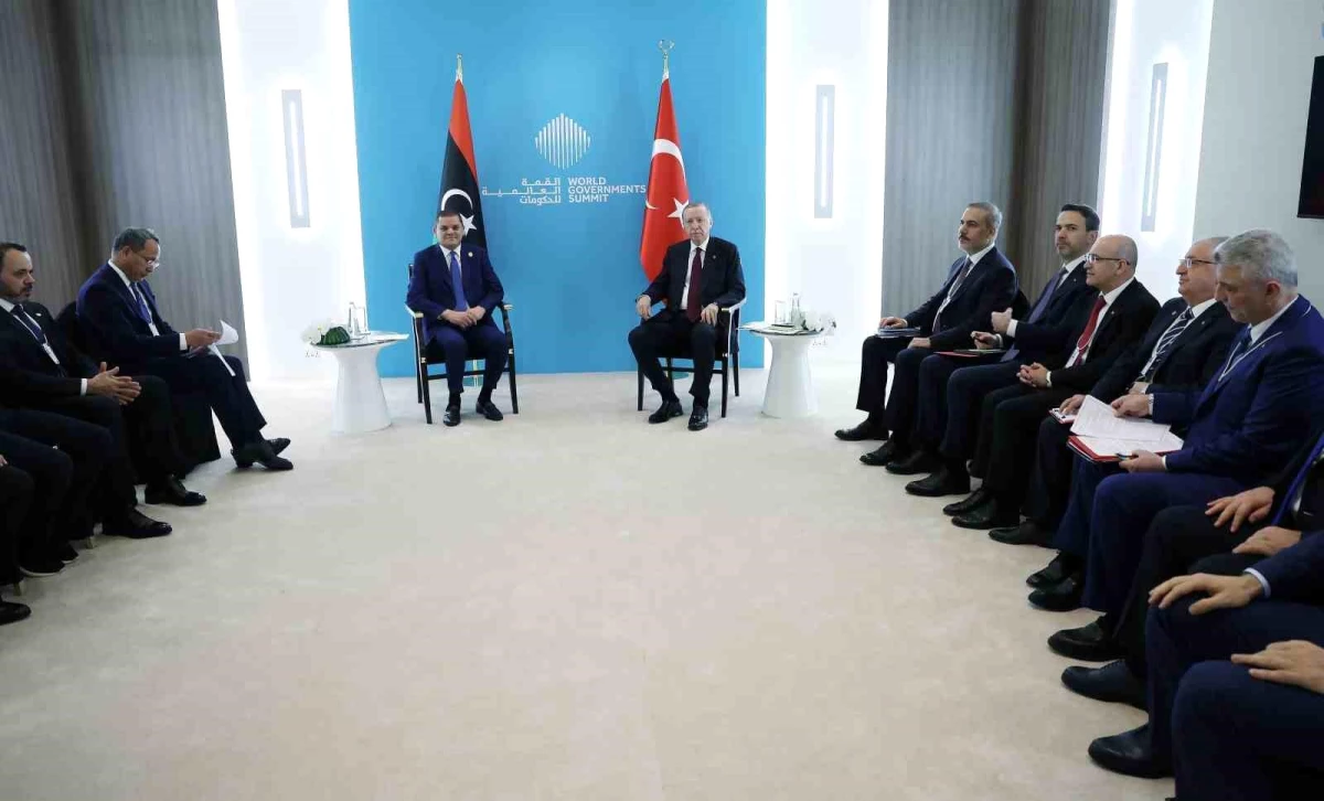 Cumhurbaşkanı Recep Tayyip Erdoğan, Libya Milli Birlik Hükümeti Başbakanı Abdulhamid Dibeybe\'yi kabul etti